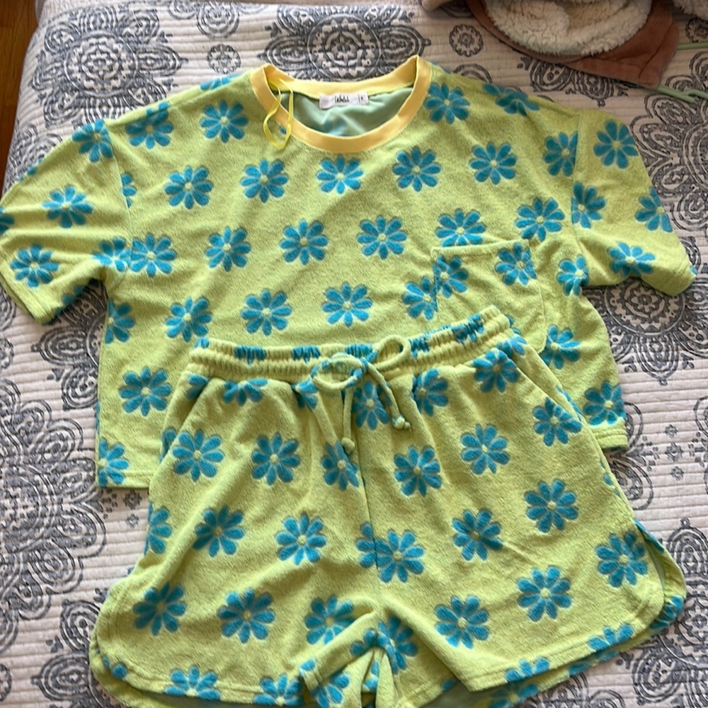 Sunshine + Daisies Terry Set | Lime - L